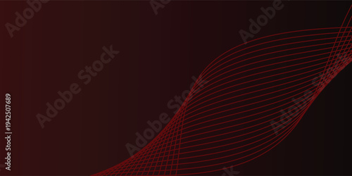 Abstract Dark Red Wave Background Elegant Flowing Lines Luxury Corporate Design