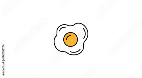 Fried Egg Line art vector set minimal abstract theme illustration