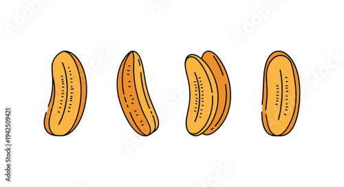 Fried Plantain Line art vector dynamic modern artistic abstract illustration