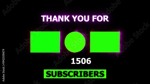 Animation 3000 subscribers count YouTube channel celebration with confetti ,Social media Quick count of subscribers to 3K.