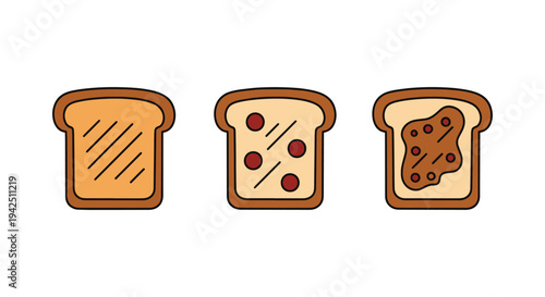 French Toast Line art vector creative vibrant abstract