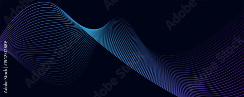 Abstract background with wavy lines. Vector illustration