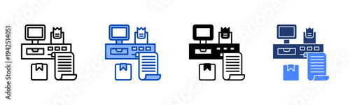 Point Of Sale  Icon with Style Variations