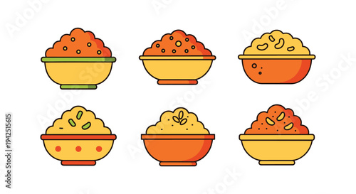 Gajar Halwa Line art vector clean abstract color