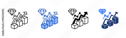 Long Term Value  Icon with Style Variations