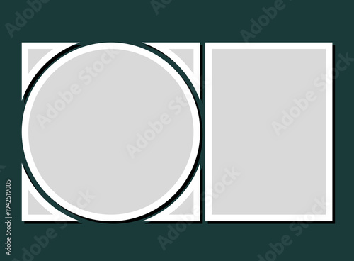 Template collage of two frames, images, photo
