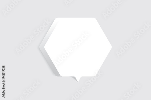 Speech bubble blank frame, text quote box, message