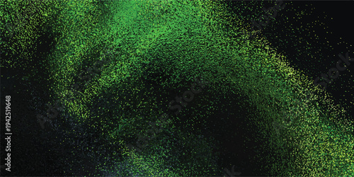 Abstract Green and Black Textured Background with Subtle Swirls.