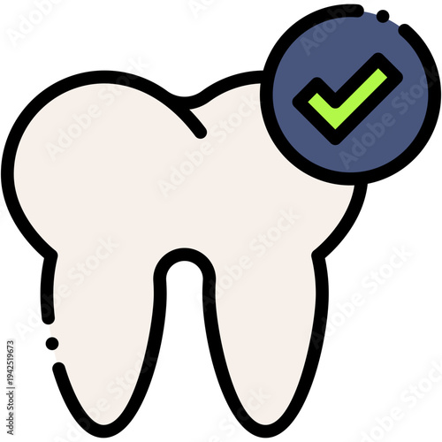 Dental Tooth Checkup Vector Icon for Healthcare Care