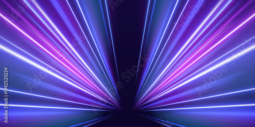Luminous pink and blue motion streaks with soft flickering edges, glowing tips and smooth flow vector