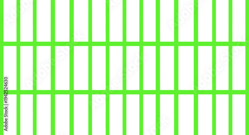 Bright Green Bars Pattern on White Background