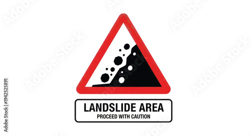 landslide-prone road warning signs