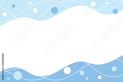 海のイメージの爽やかな抽象デザインのフレーム