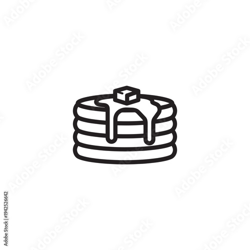Pancakes line art Golden Syrup Bliss