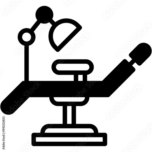 Dental Chair Vector Icon for Odontology and Healthcare