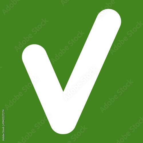 green check mark with data style, agree sign	