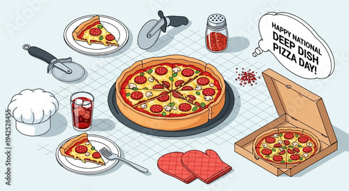 Delicious Italian Style Pizza with Toppings.