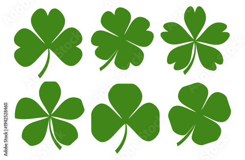 Clover leaf illustration in flat style. Clover leaf vector design symbolizes trust, hope, love, and good luck.	