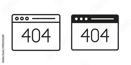 404 Error icon set, logo vector eps10