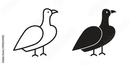 Albatross icon set, logo vector eps10