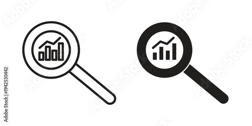 Analysis icon set, logo vector eps10