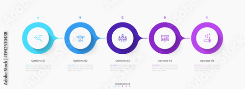 Vector Infographic label design template with icons and 5 options or steps. Can be used for process diagram, presentations, workflow layout, banner, flow chart, info graph.