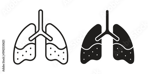 Asthma icon set, logo vector eps10