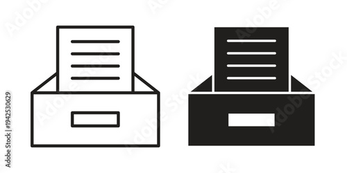 Archive folders icon set, logo vector eps10
