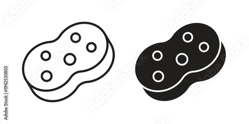 Bath sponge icon set, logo vector eps10