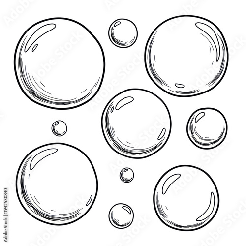 Hand Drawn Bubbles - Sketch Style