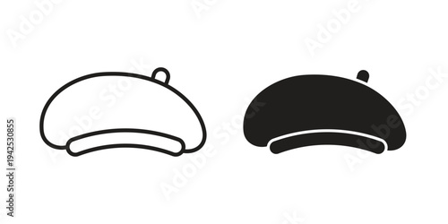 Beret icon set, logo vector eps10