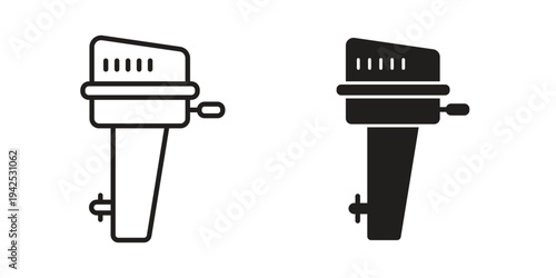 Boat Engine icon set, logo vector eps10