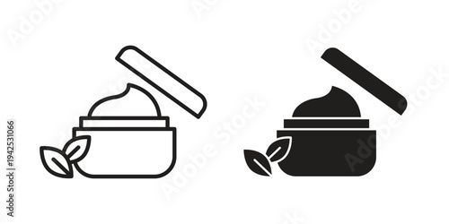 Body cream icon set, logo vector eps10