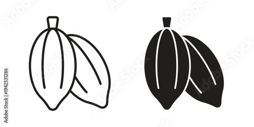 Cacao Icon set, logo vector eps10