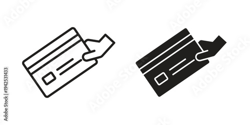 Card payment icon set, logo vector eps10