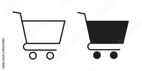 Cart icon set, logo vector eps10