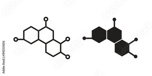 Chemical content icon set, logo vector eps10
