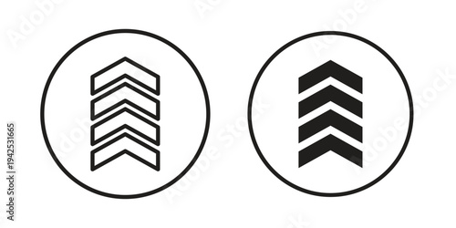 Chevrons icon set, logo vector eps10