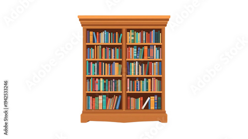 wooden bookshelf