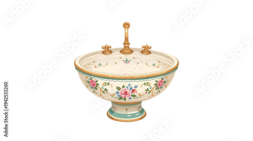 antique ceramic washbasin