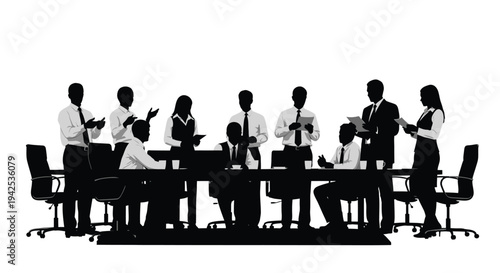 Business professionals in a corporate team meeting