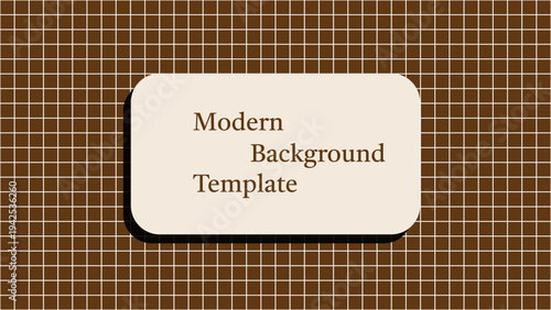 Brown Geometric Grid Background Featuring Central Floating Card with Copy Space. Perfect for Retro-Modern Web Design, Social Media Posts and Creative Business Presentations.