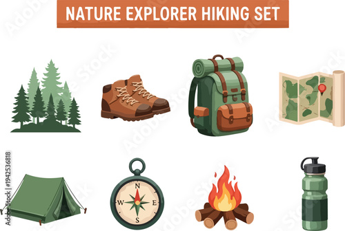 Nature Explorer Hiking Set Essential Gear for Outdoor Adventures and Camping