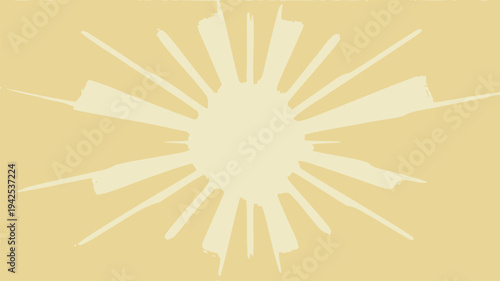 Abstract golden sunlight rays background with bright glowing sunbeam light effect