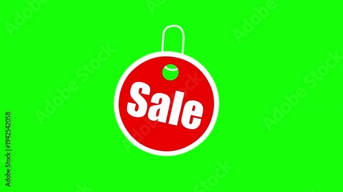 Red Sale Tag Label with Text – Discount Promotion Element