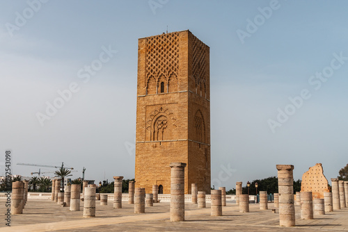 View of the Historic Hassan Tower in Rabat