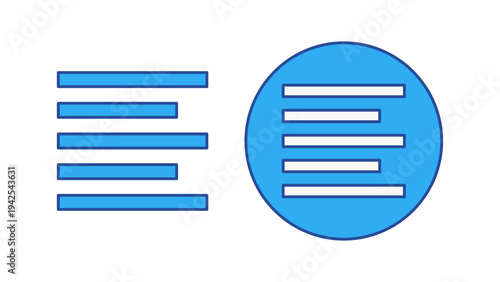 Align Left Text Formatting Layout Typography Document Editing Workspace Tool Color Icon Set