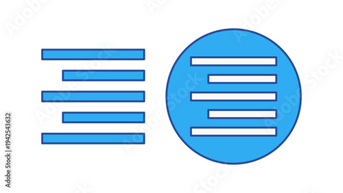 Align Right Text Formatting Layout Typography Document Editing Workspace Tool Color Icon Set