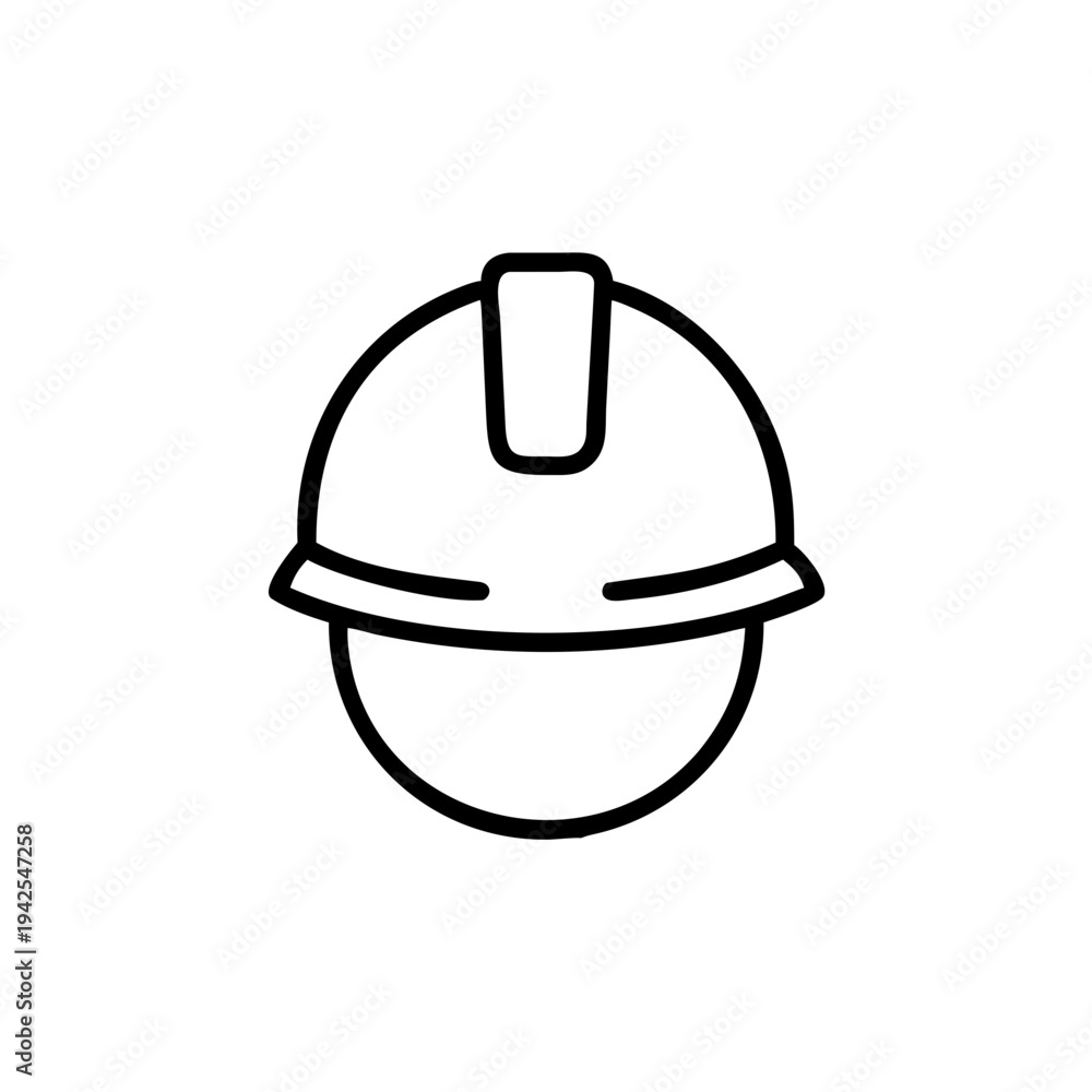Fototapeta premium Industrial Worker Helmet Icon