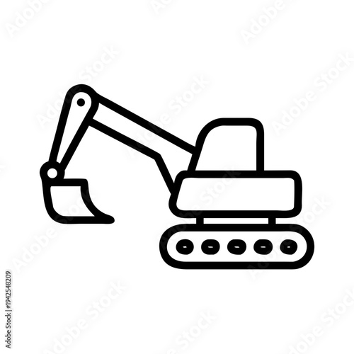 yellow crawler mini excavator isolated on white background